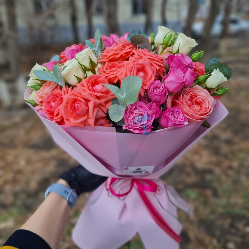 Букет цветов Ласковый май Букет цветов из: Розы